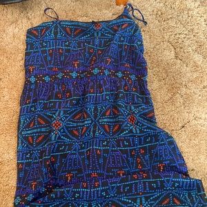 Blue pattern dress